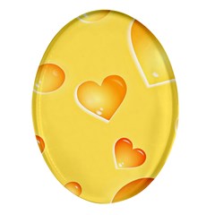 Cheese Texture, Macro, Food Textures, Slices Of Cheese Oval Glass Fridge Magnet (4 Pack) by nateshop