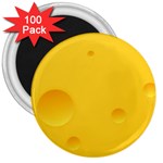 Cheese Texture, Yellow Backgronds, Food Textures, Slices Of Cheese 3  Magnets (100 pack) Front