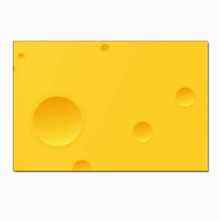 Cheese Texture, Yellow Backgronds, Food Textures, Slices Of Cheese Postcard 4 x 6  (Pkg of 10)