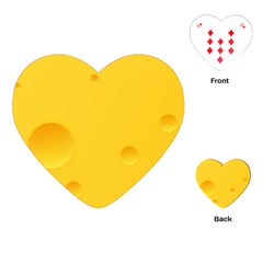 Cheese Texture, Yellow Backgronds, Food Textures, Slices Of Cheese Playing Cards Single Design (heart) by nateshop