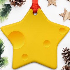 Cheese Texture, Yellow Backgronds, Food Textures, Slices Of Cheese Star Ornament (two Sides) by nateshop