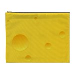 Cheese Texture, Yellow Backgronds, Food Textures, Slices Of Cheese Cosmetic Bag (XL) Front