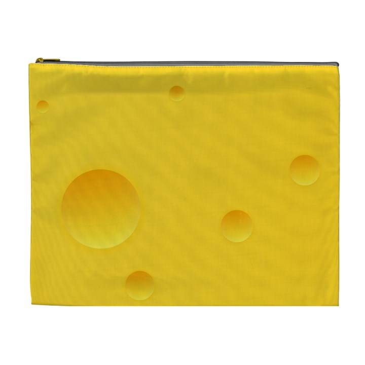 Cheese Texture, Yellow Backgronds, Food Textures, Slices Of Cheese Cosmetic Bag (XL)