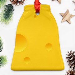 Cheese Texture, Yellow Backgronds, Food Textures, Slices Of Cheese Bell Ornament (two Sides) by nateshop