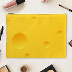 Cheese Texture, Yellow Backgronds, Food Textures, Slices Of Cheese Cosmetic Bag (xl) by nateshop