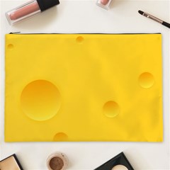 Cheese Texture, Yellow Backgronds, Food Textures, Slices Of Cheese Cosmetic Bag (xxl) by nateshop