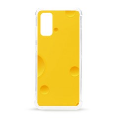 Cheese Texture, Yellow Backgronds, Food Textures, Slices Of Cheese Samsung Galaxy S20 6 2 Inch Tpu Uv Case by nateshop