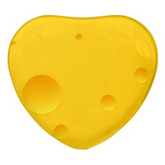 Cheese Texture, Yellow Backgronds, Food Textures, Slices Of Cheese Heart Glass Fridge Magnet (4 Pack) by nateshop