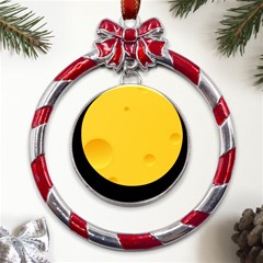 Cheese Texture, Yellow Backgronds, Food Textures, Slices Of Cheese Metal Red Ribbon Round Ornament by nateshop