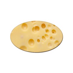 Cheese Texture, Yellow Cheese Background Sticker (oval) by nateshop