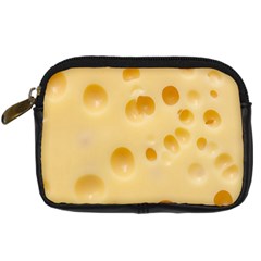 Cheese Texture, Yellow Cheese Background Digital Camera Leather Case by nateshop