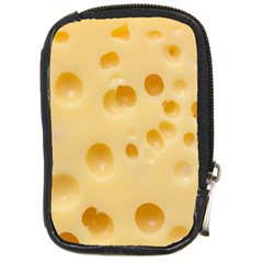 Cheese Texture, Yellow Cheese Background Compact Camera Leather Case by nateshop