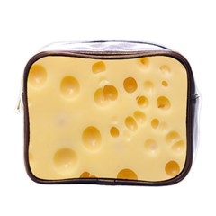 Cheese Texture, Yellow Cheese Background Mini Toiletries Bag (one Side) by nateshop