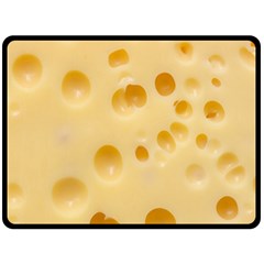 Cheese Texture, Yellow Cheese Background Fleece Blanket (large) by nateshop