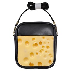 Cheese Texture, Yellow Cheese Background Girls Sling Bag by nateshop