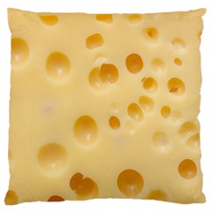 Cheese Texture, Yellow Cheese Background Large Cushion Case (one Side) by nateshop