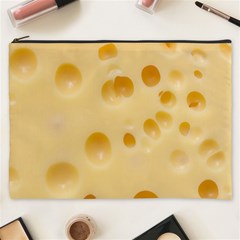 Cheese Texture, Yellow Cheese Background Cosmetic Bag (xxxl) by nateshop