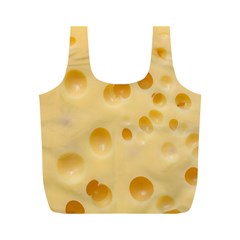 Cheese Texture, Yellow Cheese Background Full Print Recycle Bag (m) by nateshop