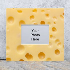 Cheese Texture, Yellow Cheese Background White Wall Photo Frame 5  X 7  by nateshop