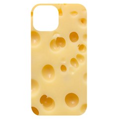 Cheese Texture, Yellow Cheese Background Iphone 14 Black Uv Print Case by nateshop