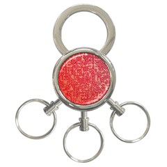 Chinese Hieroglyphs Patterns, Chinese Ornaments, Red Chinese 3-ring Key Chain by nateshop