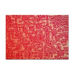 Chinese Hieroglyphs Patterns, Chinese Ornaments, Red Chinese Sticker A4 (10 Pack)