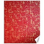 Chinese Hieroglyphs Patterns, Chinese Ornaments, Red Chinese Canvas 8  x 10  8.15 x9.66  Canvas - 1