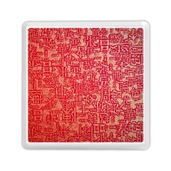 Chinese Hieroglyphs Patterns, Chinese Ornaments, Red Chinese Memory Card Reader (square) by nateshop