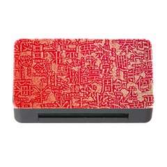 Chinese Hieroglyphs Patterns, Chinese Ornaments, Red Chinese Memory Card Reader With Cf by nateshop