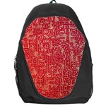 Chinese Hieroglyphs Patterns, Chinese Ornaments, Red Chinese Backpack Bag Front