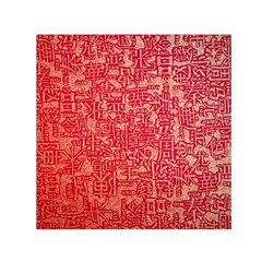 Chinese Hieroglyphs Patterns, Chinese Ornaments, Red Chinese Square Satin Scarf (30  X 30 ) by nateshop