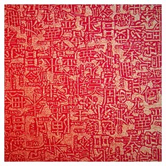 Chinese Hieroglyphs Patterns, Chinese Ornaments, Red Chinese Lightweight Scarf  by nateshop