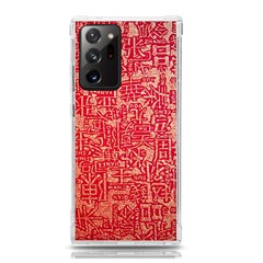 Chinese Hieroglyphs Patterns, Chinese Ornaments, Red Chinese Samsung Galaxy Note 20 Ultra Tpu Uv Case by nateshop