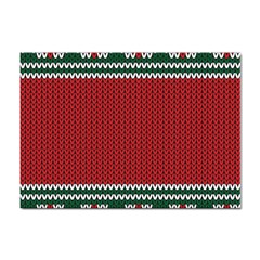 Christmas Pattern, Fabric Texture, Knitted Red Background Sticker A4 (10 Pack)