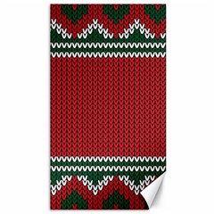 Christmas Pattern, Fabric Texture, Knitted Red Background Canvas 40  X 72  by nateshop