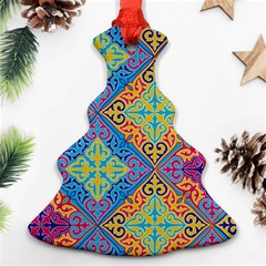 Colorful Floral Ornament, Floral Patterns Christmas Tree Ornament (two Sides) by nateshop