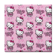 Cute Hello Kitty Collage, Cute Hello Kitty Tile Coaster by nateshop