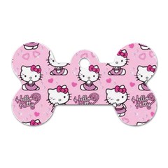 Cute Hello Kitty Collage, Cute Hello Kitty Dog Tag Bone (one Side) by nateshop