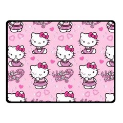 Cute Hello Kitty Collage, Cute Hello Kitty Fleece Blanket (small) by nateshop