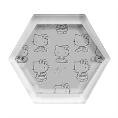 Cute Hello Kitty Collage, Cute Hello Kitty Hexagon Wood Jewelry Box by nateshop