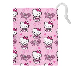 Cute Hello Kitty Collage, Cute Hello Kitty Drawstring Pouch (4xl) by nateshop