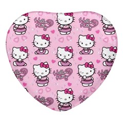 Cute Hello Kitty Collage, Cute Hello Kitty Heart Glass Fridge Magnet (4 Pack) by nateshop