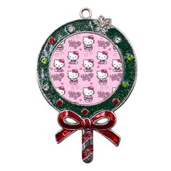 Cute Hello Kitty Collage, Cute Hello Kitty Metal X mas Lollipop With Crystal Ornament