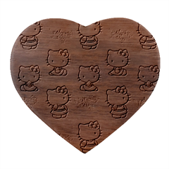 Cute Hello Kitty Collage, Cute Hello Kitty Heart Wood Jewelry Box by nateshop