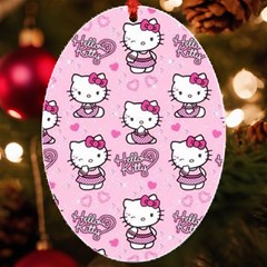 Cute Hello Kitty Collage, Cute Hello Kitty Uv Print Acrylic Ornament Oval by nateshop