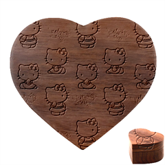 Cute Hello Kitty Collage, Cute Hello Kitty Heart Wood Jewelry Box by nateshop