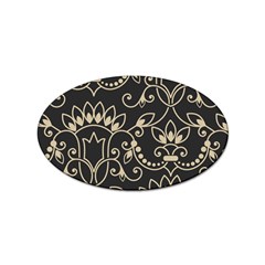 Decorative Ornament Texture, Retro Floral Texture, Vintage Texture, Gray Sticker Oval (10 Pack) by nateshop