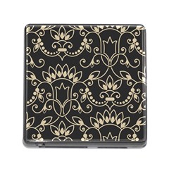 Decorative Ornament Texture, Retro Floral Texture, Vintage Texture, Gray Memory Card Reader (square 5 Slot)