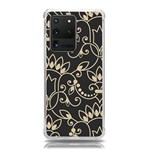 Decorative Ornament Texture, Retro Floral Texture, Vintage Texture, Gray Samsung Galaxy S20 Ultra 6.9 Inch TPU UV Case Front