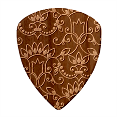 Decorative Ornament Texture, Retro Floral Texture, Vintage Texture, Gray Wood Guitar Pick (set Of 10) by nateshop